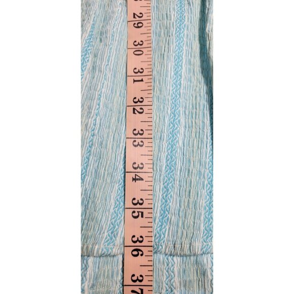 Splendid Dress Womens Size Large Maxi Striped Teal/White - Picture 13 of 14